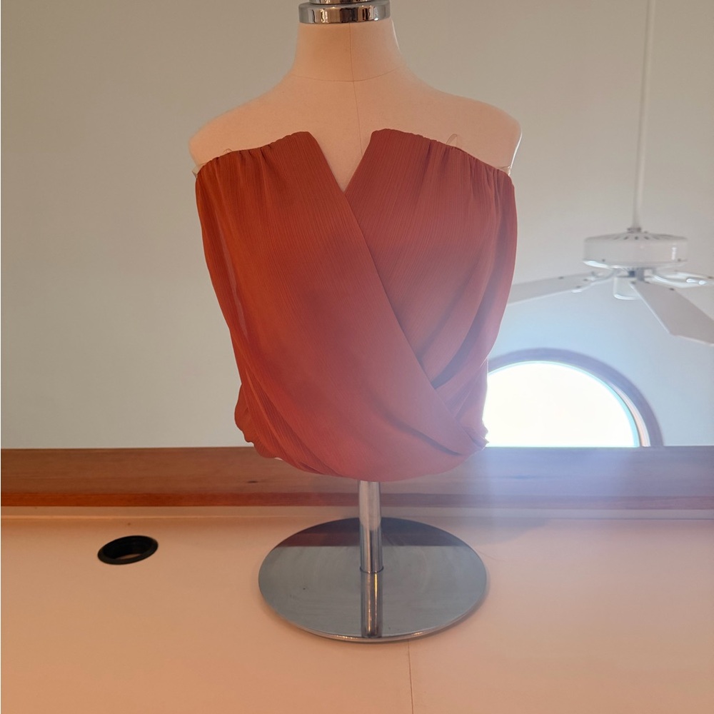 Rust Off-Shoulder Blouse